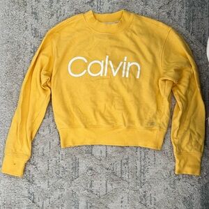 Yellow Calvin Klein Performance Sweater